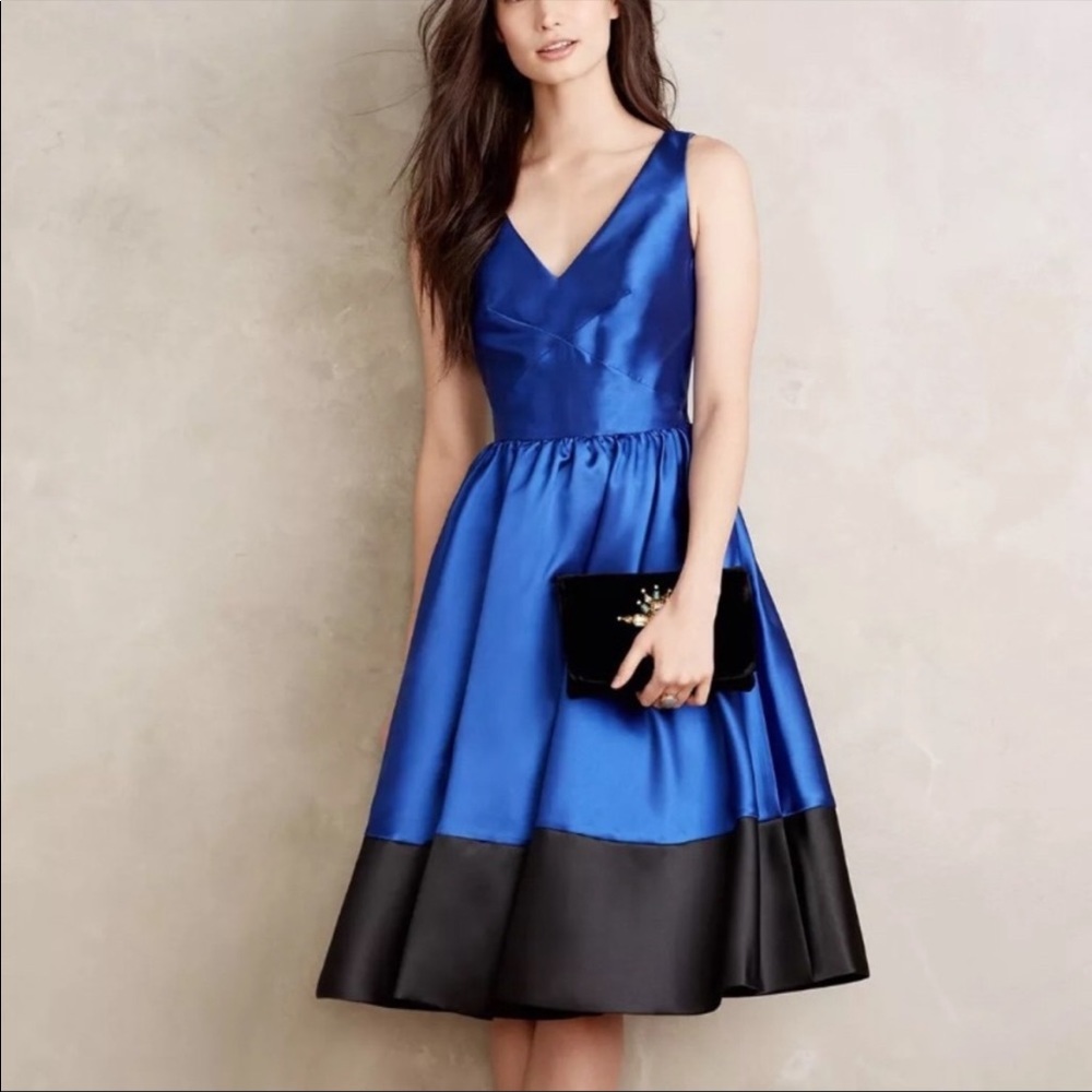 Cobalt blue party dress by Donna Morgan